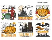Halloween Tags Collage Sheet Supplies For Scrapbooks Junk Journals Card Making
