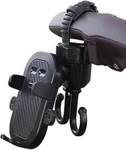 Stroller Phone Holder - Multifunctional Stroller Hooks | 15.5x8.5cm Stroller Bag Hook | Easy to Carry Stroller Phone Holder for Jogging, Versatile Easy Mounting Diaper Bag Hooks for Stroller