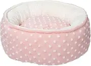 B Baosity Plush Round Pet Bed Dog Cat Bed Autumn Winter Washable for Cats or Small Dogs Sleeping Snooze Dog Beds Pet Cat Nest for Cats, Pink