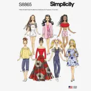 "DreamWardrobe Patterns: Stylish Sewing Templates for 11.5" Dolls, Code 8865"