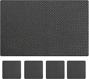 Treadmill Mat Noise Reduction, Rowing Machine Pad, Exercise Equipment Floor Protector, Sturdy Workout Mat for Carpet and Hardwood, Non-Slip Outside, 6mm Thickness