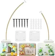 Balloon Arch Kit 8.2 ft High & 5 ft DIY Free Bending Shape Half Arch Balloon Stand Irregular Standing Balloon Arch Stand with Base for Party Birthday Wedding Decoration (With Ground Pegs)