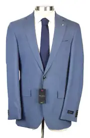 Ted Baker London Suit 40 L Men's Light Blue Wool Trim Fit Jay Two Button NWT