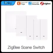 Tuya ZigBee Smart Switch 1/2/3 Gang Wireless Wall Button Switch Scene Switch Bat