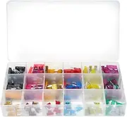 Respicefinem 165 Pcs Blade Insert Type Aluminum Medium Small Mini Size Car Assortment Kit Designed to Fit Conventional ATC ATO Holder with Transparent Window for Easy