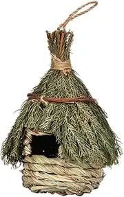SEWOART Hand Woven Seagrass Bird Nest Natural Hanging Bird House for Outdoor Garden Decoration Easy to Suspend Trees Balconies Windowsills for Breeding and Playing