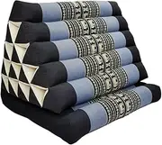 Thai Triangle Pillow 1 Fold Mattress Cushion Day Bed Jumbo Blue 100% Kapok Fibre