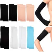 8 Pairs Arm Shapers for Women Compression Sleeves Slimming Wraps Sun Covers