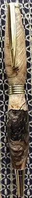 Trimline Twist Ballpoint Ink Pen Cross Refill Black Ink Spalted Maple Wood