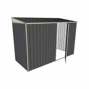 Build-A-Shed 1.2 x 3.0 x 2.0m Skillion Single Hinged Side Door Shed - Grey