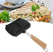 Sandwich Baking Pan Double Side Sandwich Maker Anti Stick with Detachable Handle Sandwich Skillet Stove Top Toastie Maker Breakfast Sandwich Maker Stovetop Sandwich Maker for Home Gas Stove Egg/1405
