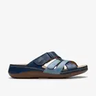 Clarks Women's Cecily Slide Blue Combi 26181419