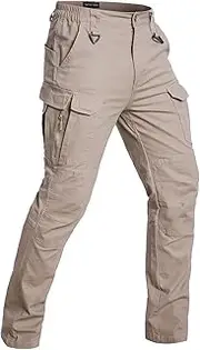 [NAVEKULL] Men's Flex Tactical Pants Cotton Stretch Work Cargo Pants Lightweight EDC Outdoor Hiking Trousers