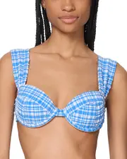 kate spade new york Check Underwire Bra Top