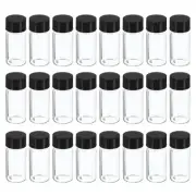 10mL Glass Vials with Screw Caps, 24Pcs Liquid Sample Vial Storage, Clear