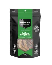 Black Hawk Chicken Jerky Sticks Dog Treats 100g