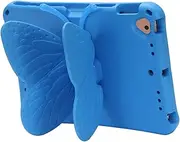 Nexue iPad 10.2 & 10.5 Case for Kids, iPad 9th/8th/7th Generation 10.2" 2021 2020 2019 Case,360 Degree Rotating Butterfly with Handle/Kickstand EVA Foam Lightweight Stand Cover (Blue)