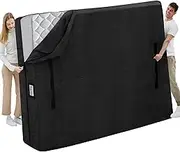 Mattress Bags for Moving and Storage, BETU Waterproof Mattress Protector King Mattress Cover with 8 Heavy Duty Handles and Zipper Extra Thick Moving Supplies for Bed (2 Pack:82x79x13.5 Black)
