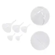 5 Pcs Glass Funnel Filter Water Bottle Clear Bottles Travel Flask Beaker