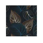 Blue Leaf Flower Face Towel
