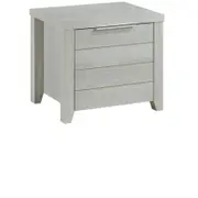 Bedside Table 2 drawers Storage Table Night Stand MDF in White Ash