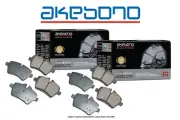 FRONT+REAR Akebono Euro Ceramic Disc Brake Pads 99-09 Saab 9-5 USA MADE AK107872 (for: Saab)