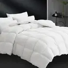 Feather Down Comforter Queen Size - All Season White Down Duvet Insert, Fluff...