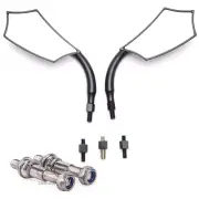 8mm Motorcycle irregular Rearview Mirrors For Harley Davidson Road King Classic