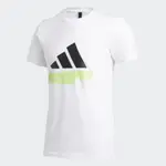 ADIDAS BADGE OF SPORT男款白色塗鴉風LOGO短袖上衣-NO.FT2826