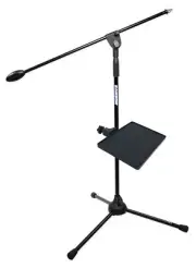 Samson BL3 Microphone Mic Stand Mic w/ 31" Boom Arm, Tripod Base+Clamp-On Shelf