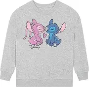 [Disney] Girls Stitch Sweatshirt | Angel Stitch Hoodies for Girls | Lilo & Stitch Clothing for Girls
