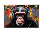 Blue Monkey Canvas Print