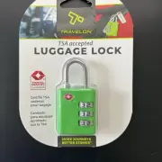 Travelon Luggage Lock- TSA Accepted- Lime Green New In Packaging