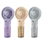 Portable Fan with Mist Mini Handheld Misting Fan Rechargeable Fan with 4 Speed