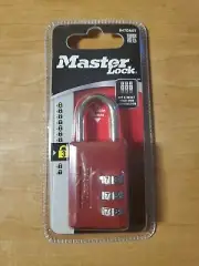 MASTER LOCK Red Set Your own Combination Padlock, Zinc Alloy 647DAST