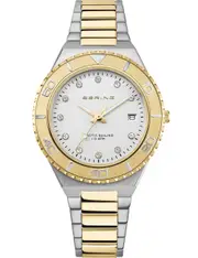 Bering 18936-710 White Dial Gold Stainless Steel Womens Watch