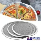6-14 In Aluminum Alloy Mesh Pizza Screen Baking Tray Thin Crust Crisper Hole Pan