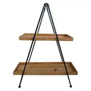 Metal Two Tier A Frame Tray Shelf Display