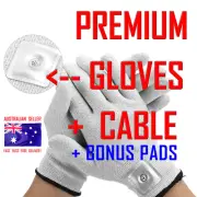Omron compatible ELECTRODE TENS PADS CABLE WIRE LEAD CORD + GLOVES + PADS ⭐⭐⭐⭐⭐