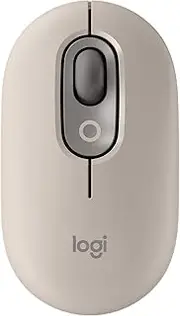 Logitech POP Mouse, Wireless Mouse with Customisable Emojis, SilentTouch Technology, Precision/Speed Scroll, Compact Design, Bluetooth, Multi-Device, OS Compatible -, Mist Sand