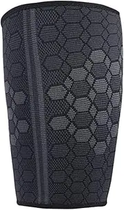 Kisangel 1pc Thigh Protector Leg Straps Hamstring Curl Strap Adjustable Thigh Brace for Women Thigh Pads Thigh Sling Protective Arm Sleeves Wrist Brace Elbow Pads Tricycle Shin Black Nylon