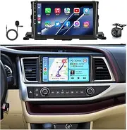 【16EQ】 2G 64G Radio for Toyota Highlander 2014 2015 2016 2017 2018 2019 Car Stereo with Wireless Carplay Android Auto,10.1'' 1080P HD IPS Touch Screen,RDS/FM,Bluetooth GPS WiFi SWC AHD Backup Camera