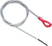 leediga Pack-1 Car 4 Ft Transmission Dipstick, Metal Waterproof and Oil-Resistant Replacement 140589152100, Car Engine Oil Indicator Tool with Easy-Grip Handle, Compatible with Mercedes-Benz (Red)
