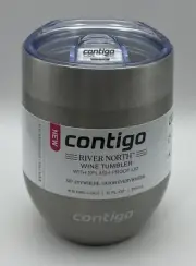 Contigo River North Silver Wine Tumbler with Splash-Proof Lid, 12oz