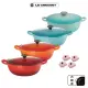 【Le Creuset】琺瑯鑄鐵鍋媽咪鍋22cm+圓鍋造型夾片*4(多色任選)