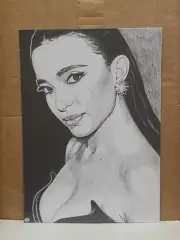 Mikey Madison Graphite Pencil Original Sketch Card Art 5x7 inches.
