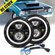 2x Fit Plymouth Barracuda Cuda Duster 340 7" LED Round Headlights DRL Hi/Lo Beam (for: Suzuki)