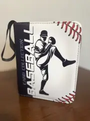 Baseball Card BinderHolds 400 Cards Zippered Closure 9” X 7” Brand New