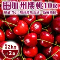 在飛比找momo購物網優惠-【WANG 蔬果】美國加州10R櫻桃2kgx2盒(2kg/盒