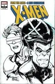 Marvel Comics X-Men Blank Variant Cover - Dave Cole Original Art Ink Sketch